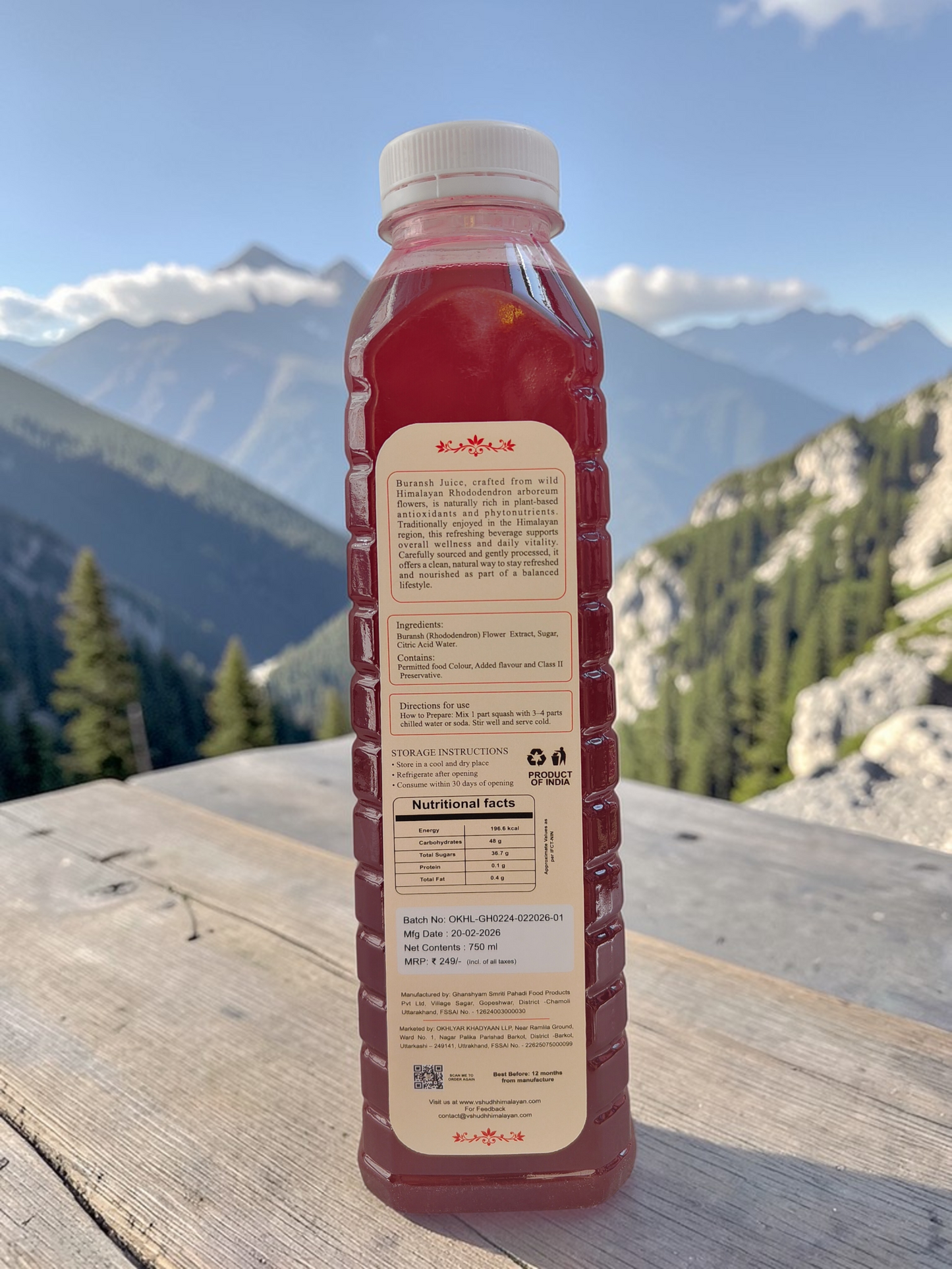 Himalayan Buransh Juice (No Added Sugar)
